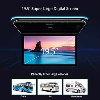 Amazon.com: XTRONS 19.5 Inch Car Overhead Player 16:9 Wide